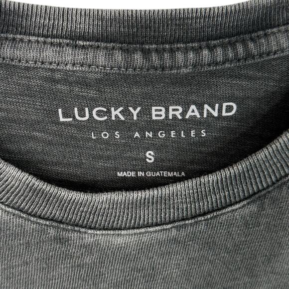 Lucky Brand Psyched Out Santa Tee T-Shirt Graphic Christmas Black Gray Men Small - Picture 4 of 8